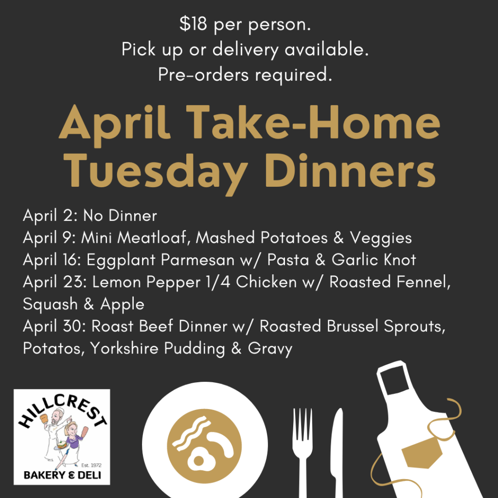 April 30: Roast Beef Dinner
